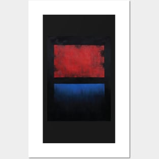 mark rothko red and blue in black Posters and Art